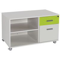 Verrijdbare console met 2 laden Linéo wit Simmob