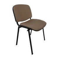 Refurbished stoel - vinyl taupe - frame zwart