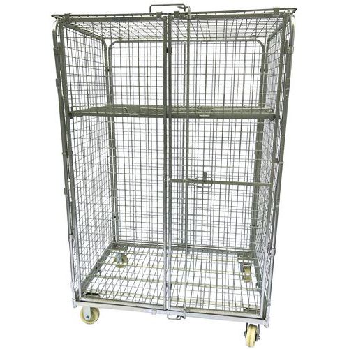 Antidiefstalrolcontainer - 1 legbord - Draagvermogen 600 kg - Manutan Expert Antidiefstalrolcontainer - 1 legbord - Draagvermogen 600 kg - Manutan Expert